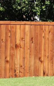 Fencing being added to a home in the SRCA community