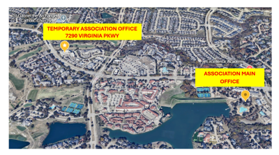 Map of New SRCA Temporary Office Location 7290 Virginia Parkway, Suite 2400