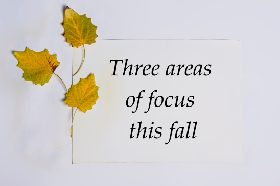 GM Update - Three Areas of Focus This Fall