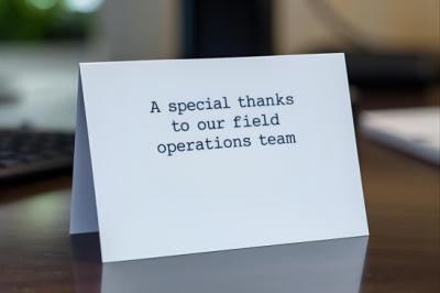 gm update - special thanks to our field operations team - 10.24.25